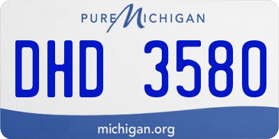 MI license plate DHD3580