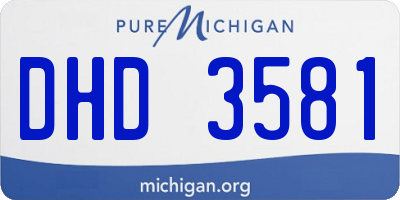 MI license plate DHD3581