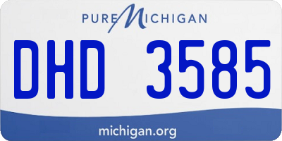 MI license plate DHD3585