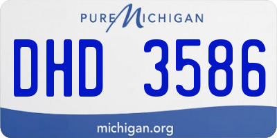 MI license plate DHD3586