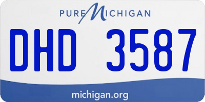 MI license plate DHD3587