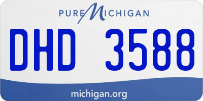 MI license plate DHD3588