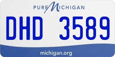 MI license plate DHD3589
