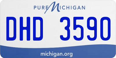 MI license plate DHD3590