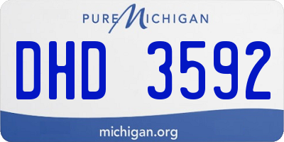 MI license plate DHD3592