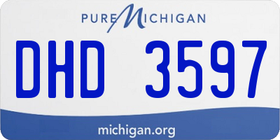 MI license plate DHD3597