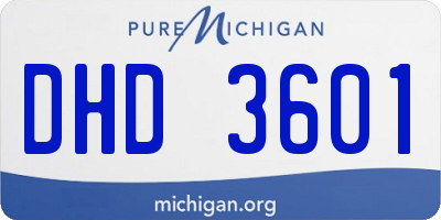 MI license plate DHD3601