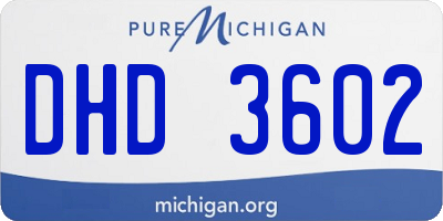 MI license plate DHD3602