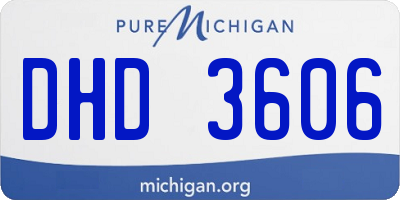 MI license plate DHD3606