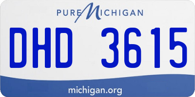MI license plate DHD3615