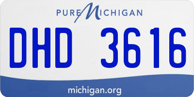 MI license plate DHD3616