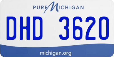 MI license plate DHD3620