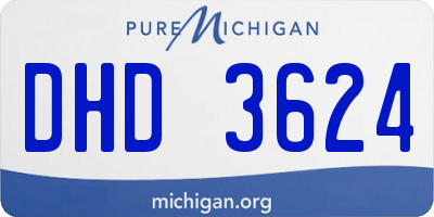 MI license plate DHD3624