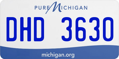 MI license plate DHD3630