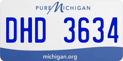 MI license plate DHD3634