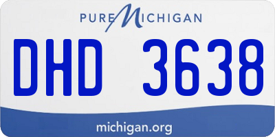 MI license plate DHD3638