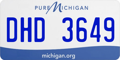 MI license plate DHD3649