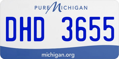 MI license plate DHD3655