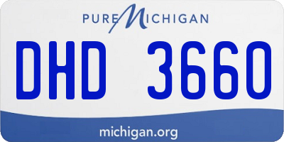 MI license plate DHD3660