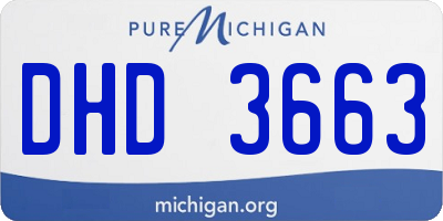 MI license plate DHD3663