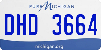 MI license plate DHD3664
