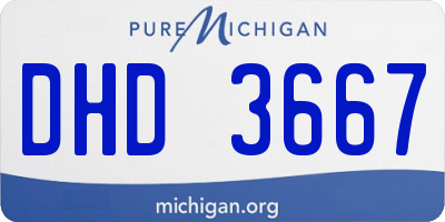 MI license plate DHD3667