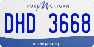 MI license plate DHD3668
