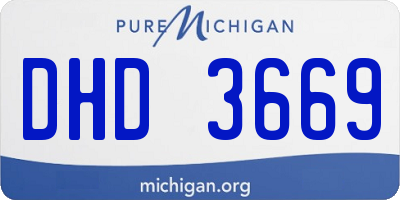 MI license plate DHD3669