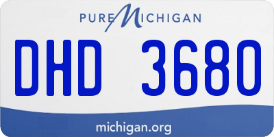 MI license plate DHD3680