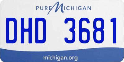 MI license plate DHD3681