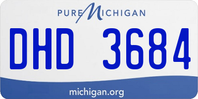 MI license plate DHD3684