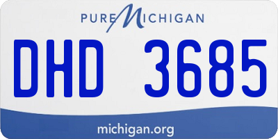 MI license plate DHD3685