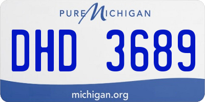 MI license plate DHD3689