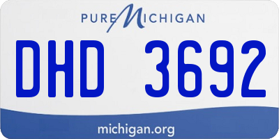 MI license plate DHD3692