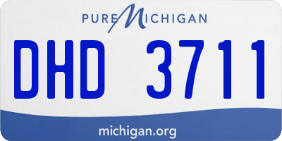 MI license plate DHD3711