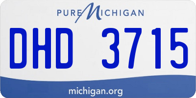 MI license plate DHD3715