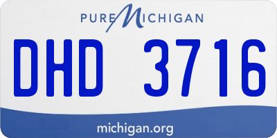MI license plate DHD3716