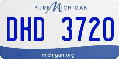 MI license plate DHD3720