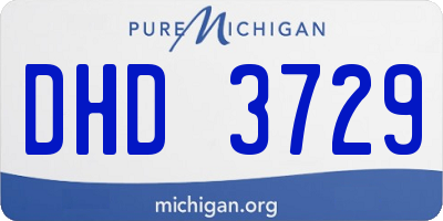 MI license plate DHD3729
