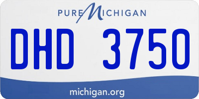 MI license plate DHD3750
