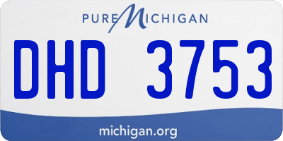 MI license plate DHD3753