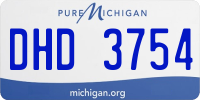 MI license plate DHD3754