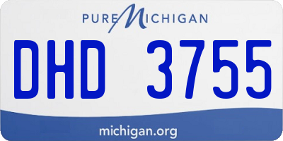 MI license plate DHD3755