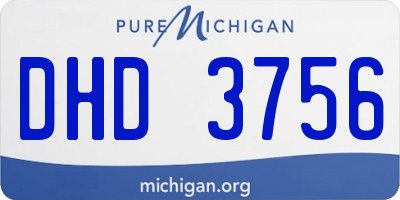 MI license plate DHD3756