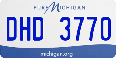MI license plate DHD3770