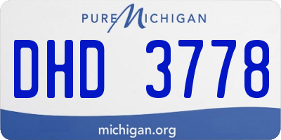 MI license plate DHD3778