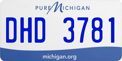 MI license plate DHD3781