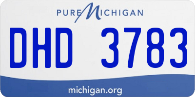 MI license plate DHD3783