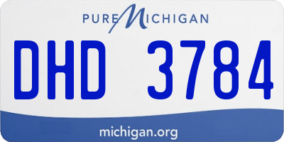 MI license plate DHD3784
