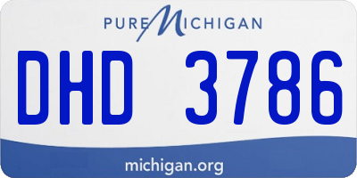MI license plate DHD3786